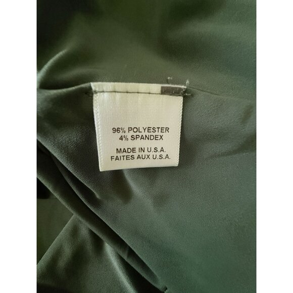 MISA Los Angeles Green Teget Mini Dress Knot Front Bell Sleeves V Neck Draped‎ S - Picture 9 of 9